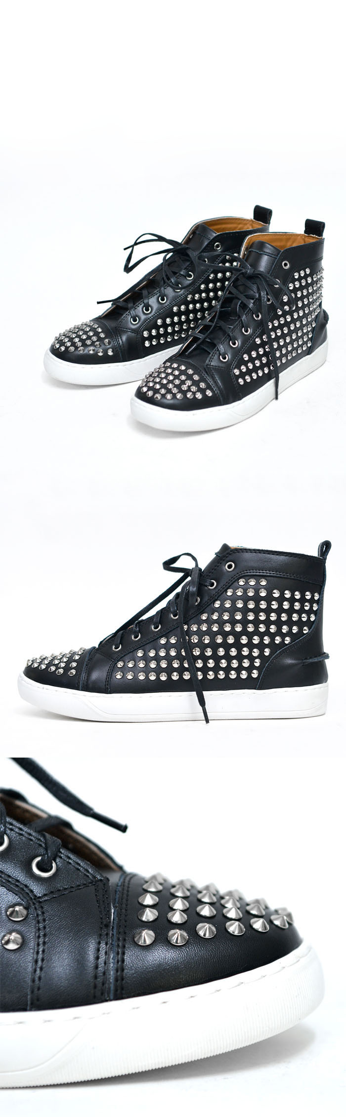 black high tops with studs